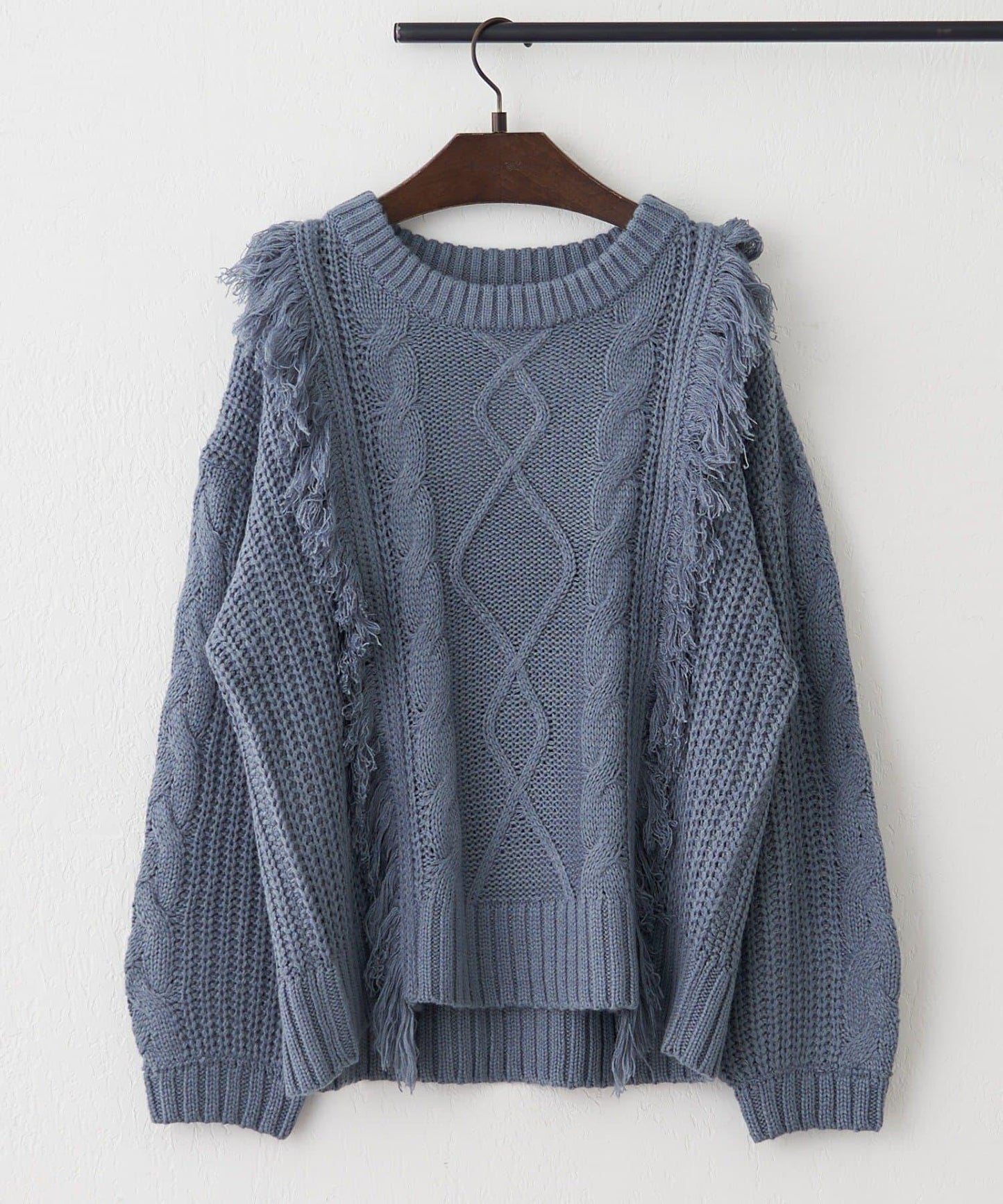 【NAO】流蘇編織針織套頭衫