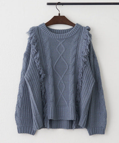 【NAO】流蘇編織針織套頭衫