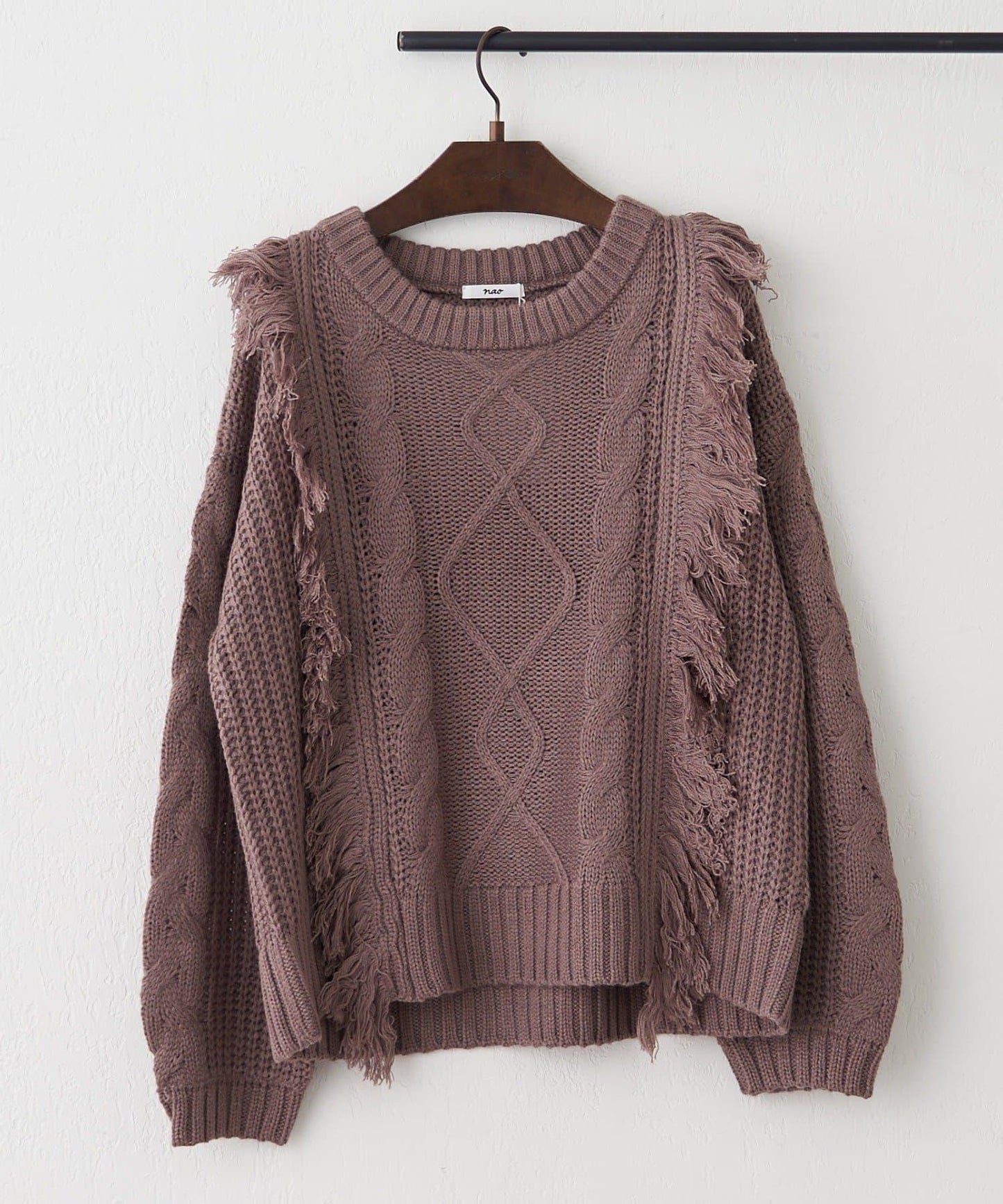 【NAO】流蘇編織針織套頭衫