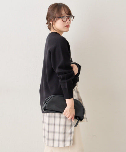 拼色LOGO衛衣風針織套頭衫