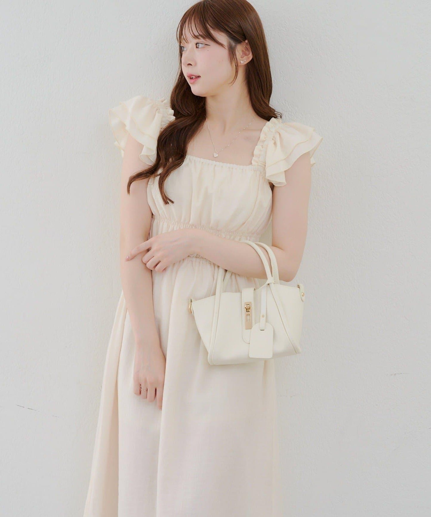 【RMAF】褶皺荷葉邊收腰連衣裙