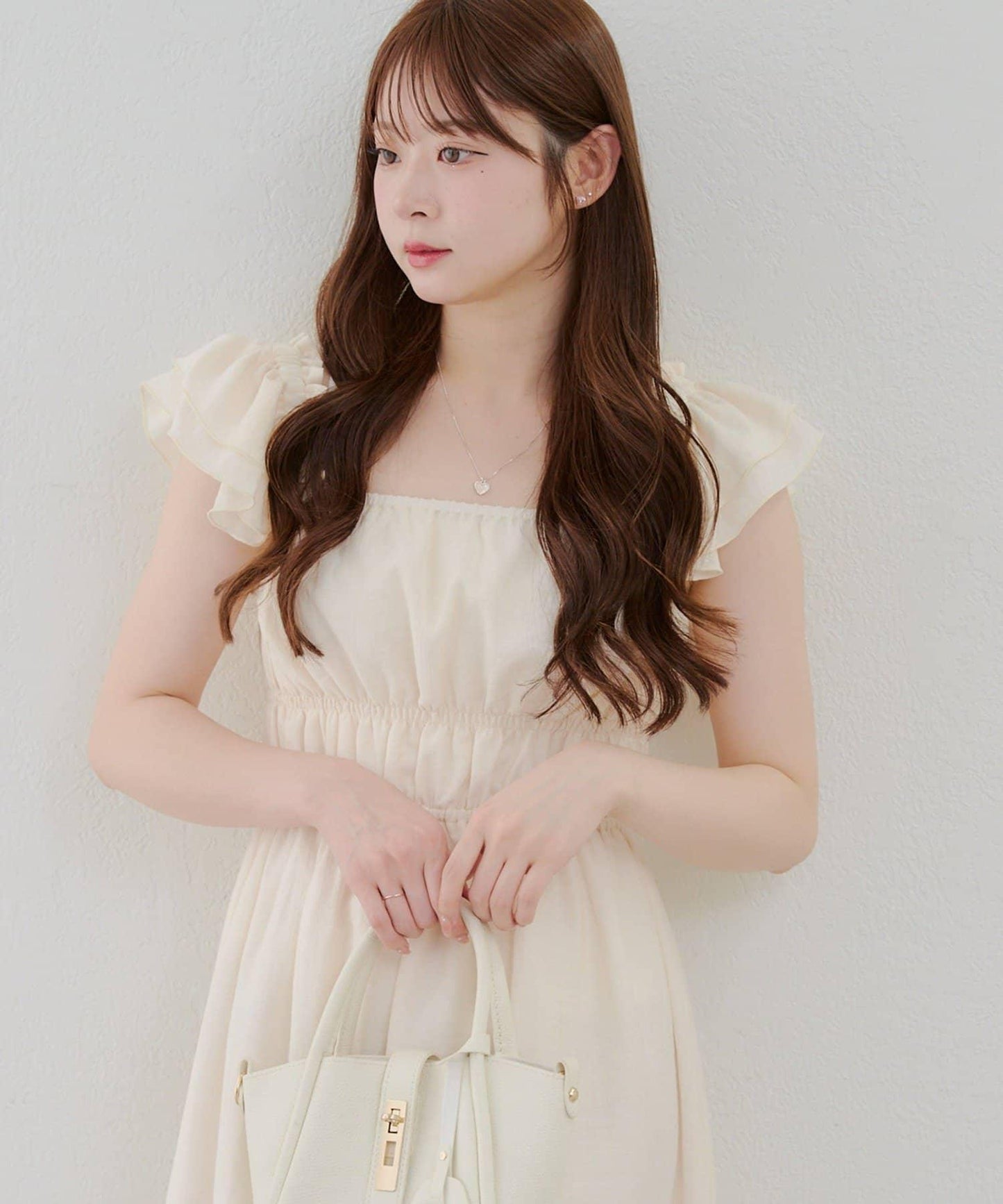 【RMAF】褶皺荷葉邊收腰連衣裙