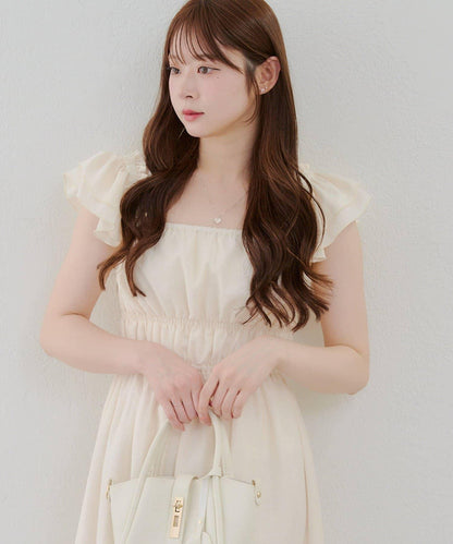 【RMAF】褶皺荷葉邊收腰連衣裙