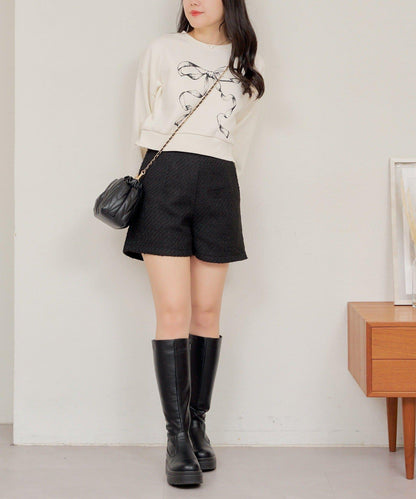 【RMAF】蝴蝶結印花短款衛衣