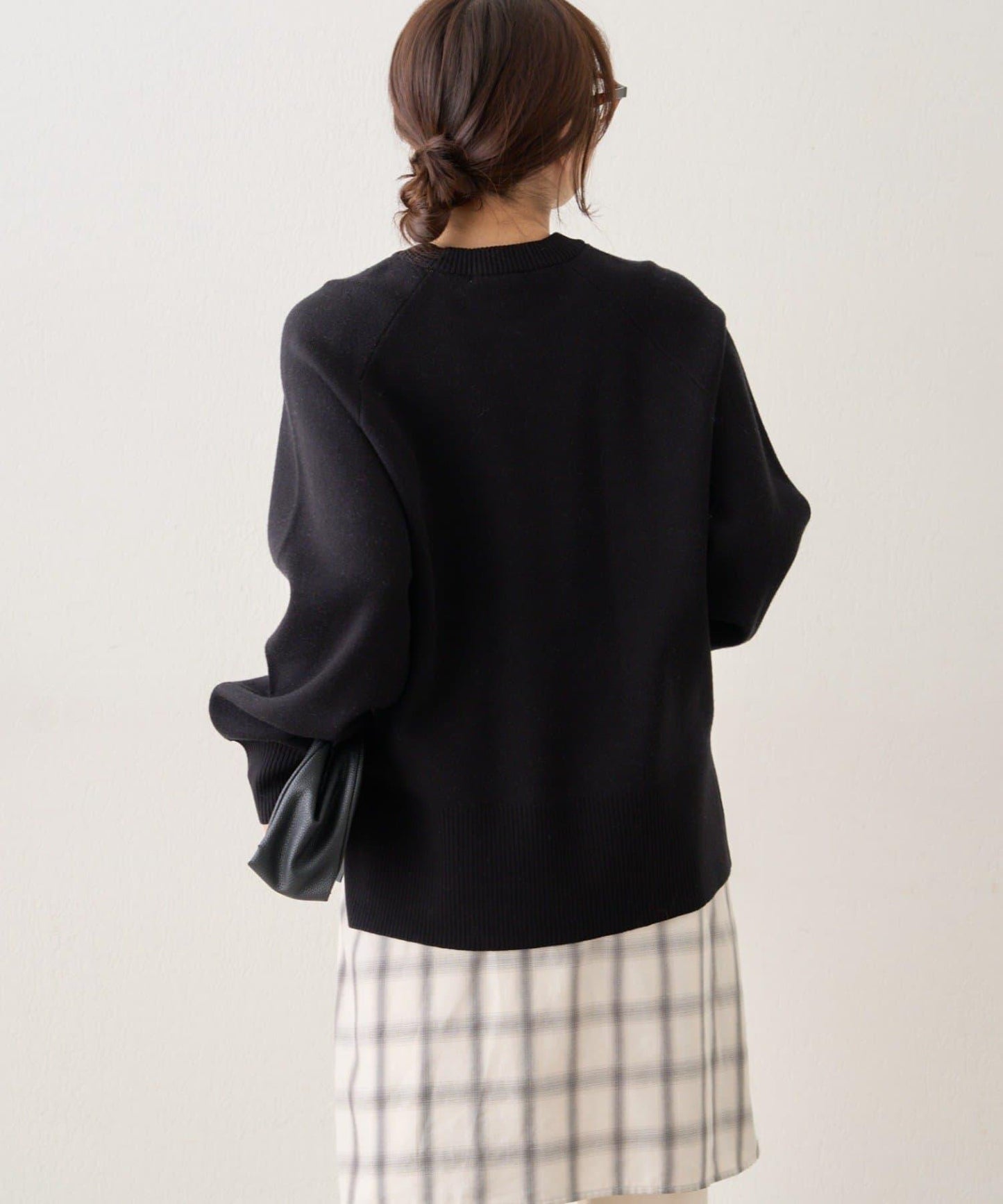 拼色LOGO衛衣風針織套頭衫