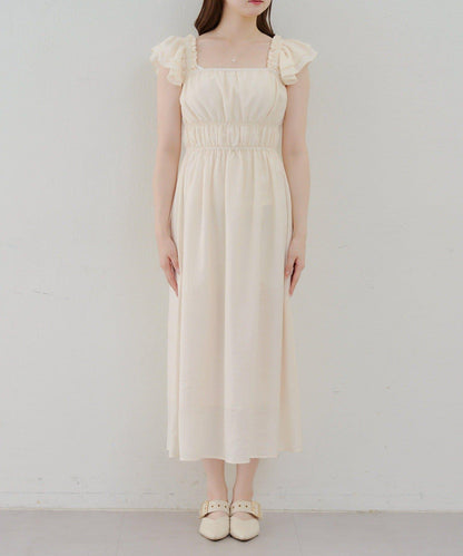 【RMAF】褶皺荷葉邊收腰連衣裙