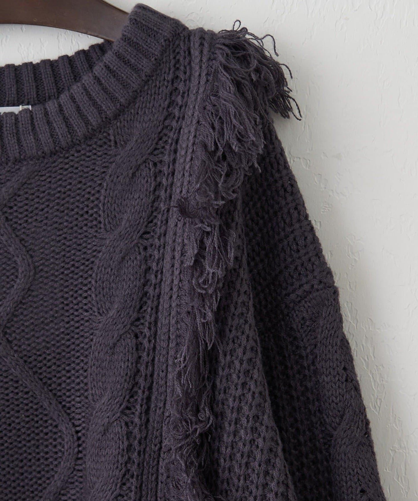 【NAO】流蘇編織針織套頭衫