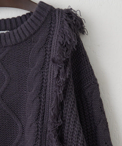 【NAO】流蘇編織針織套頭衫