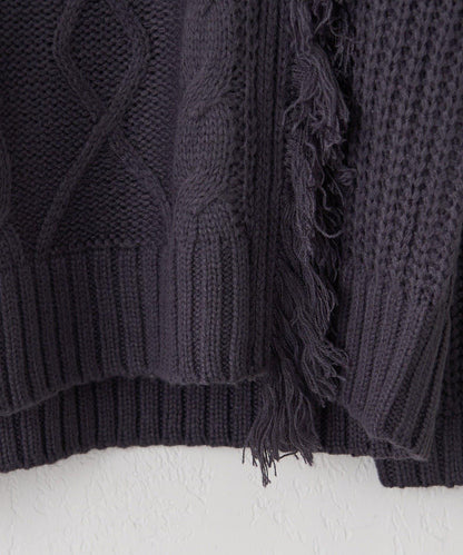 【NAO】流蘇編織針織套頭衫