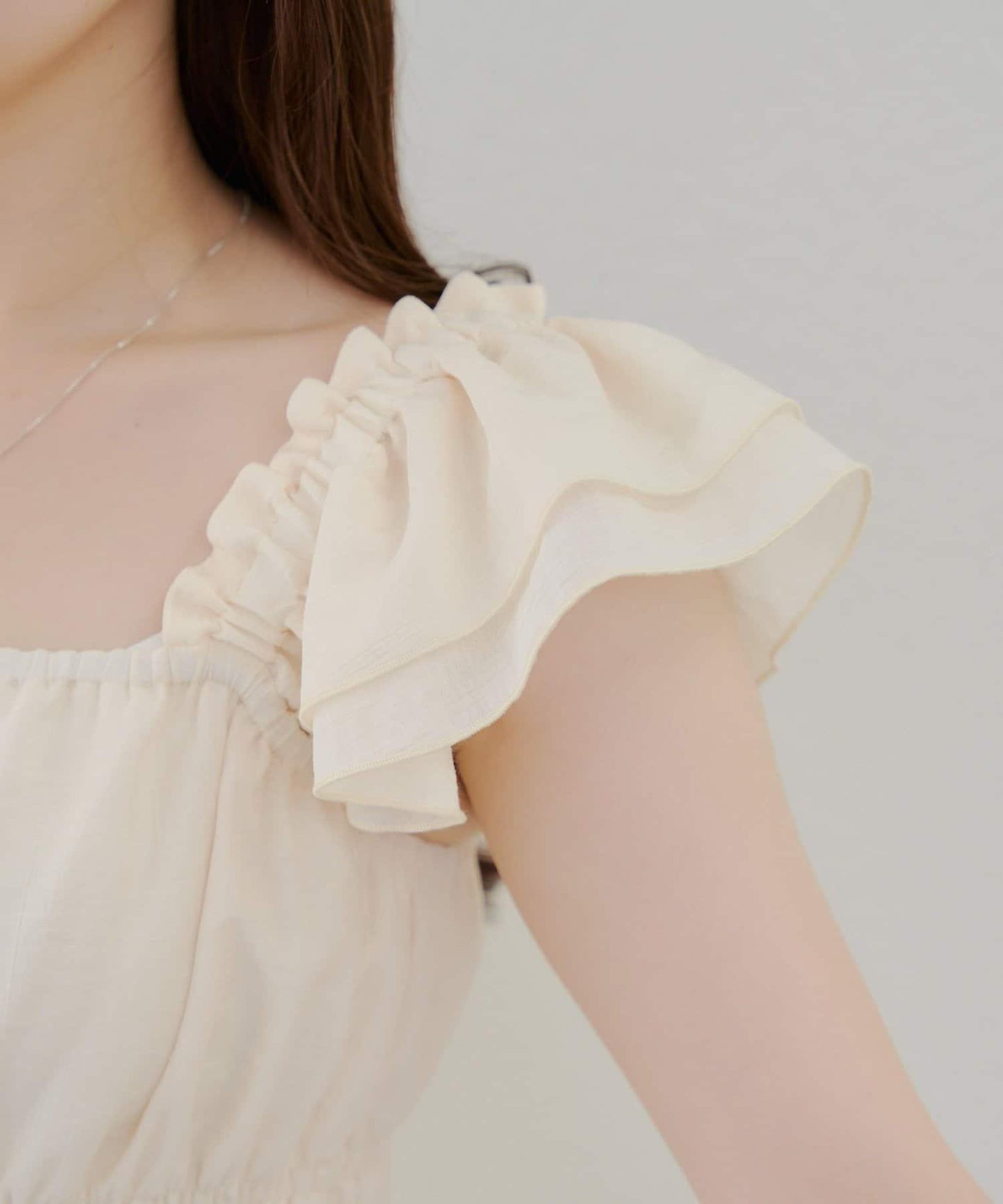 【RMAF】褶皺荷葉邊收腰連衣裙