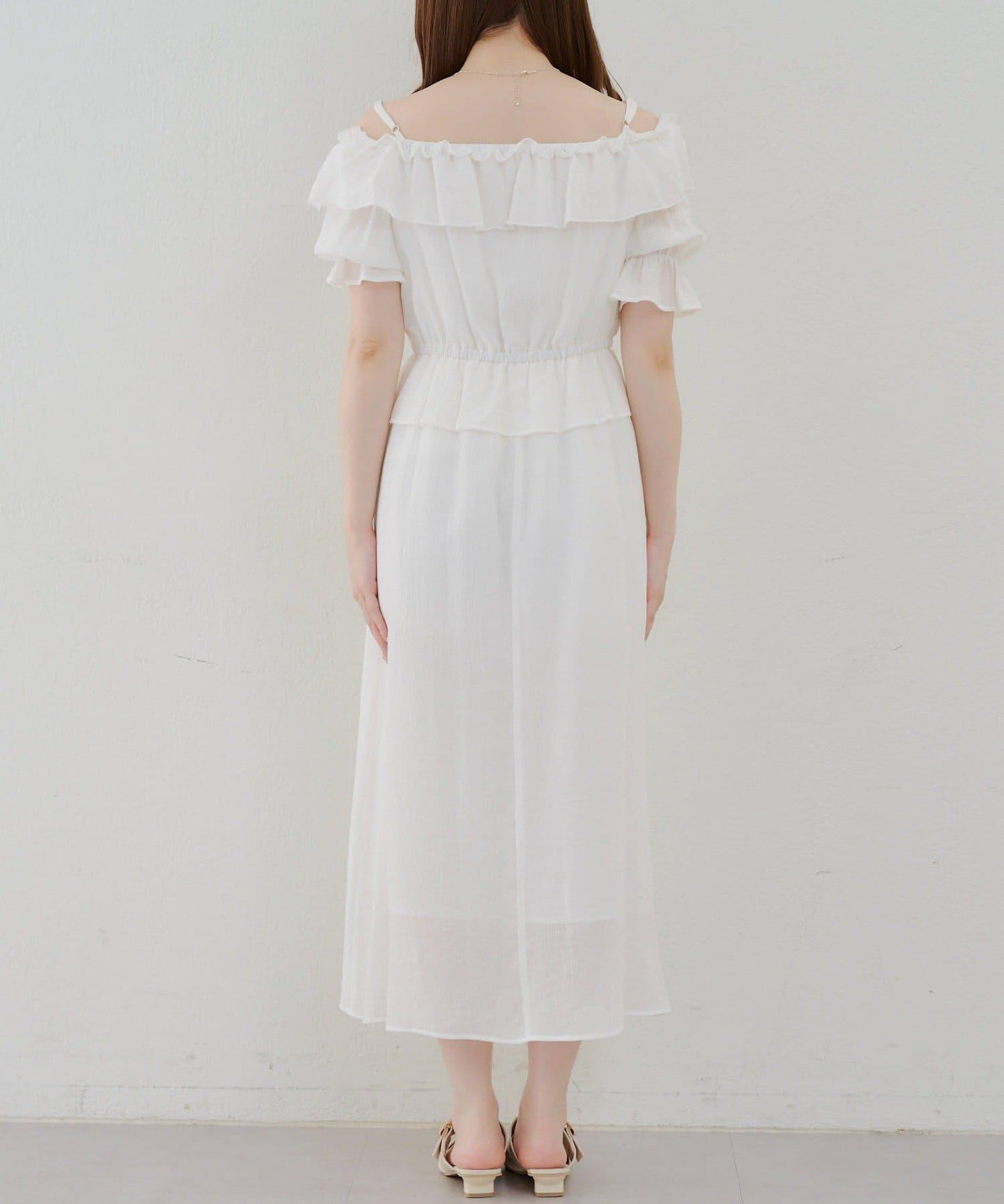 2WAY荷葉邊短裙連衣裙