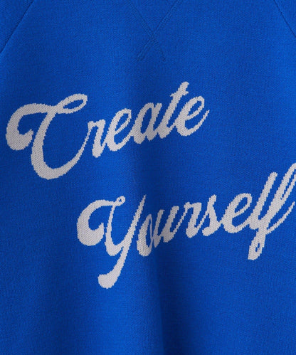 拼色LOGO衛衣風針織套頭衫