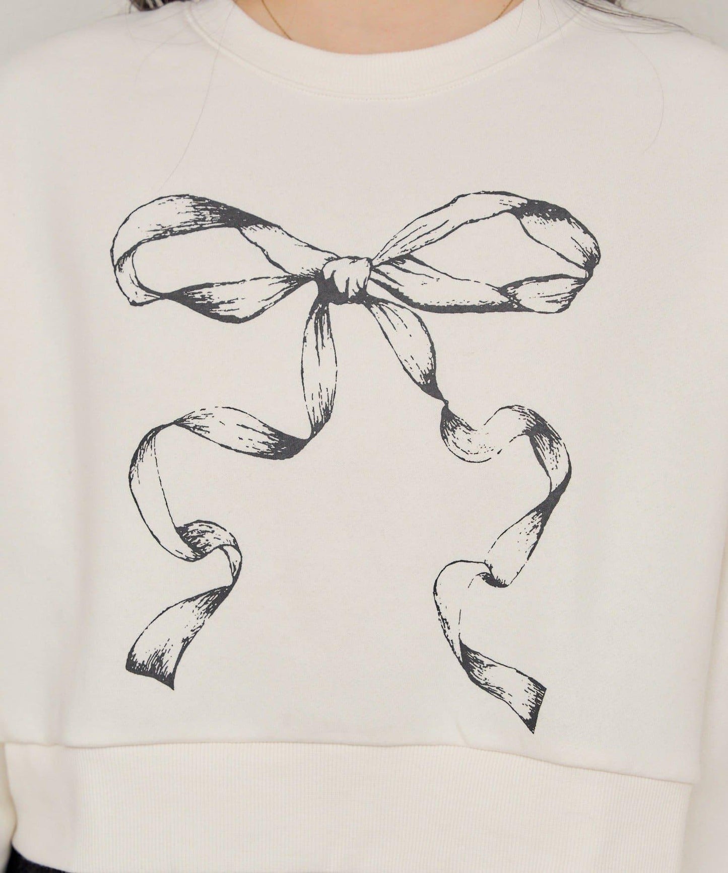 【RMAF】蝴蝶結印花短款衛衣