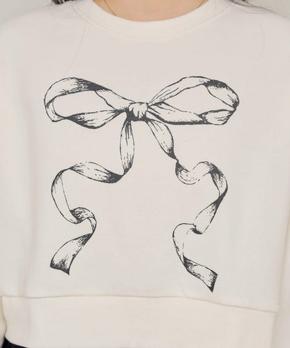 【RMAF】蝴蝶結印花短款衛衣