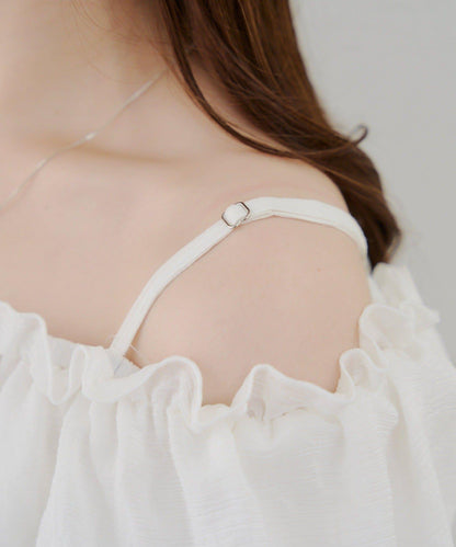 2WAY荷葉邊短裙連衣裙