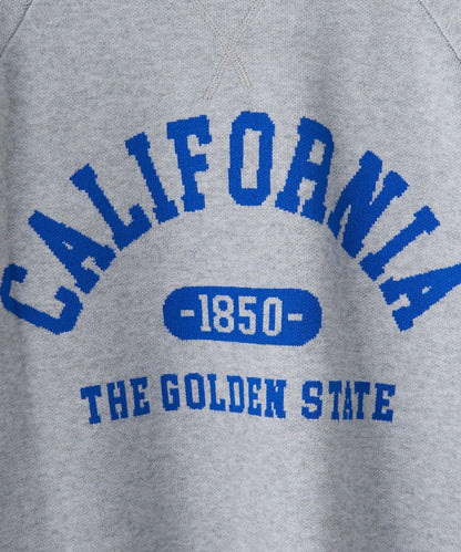 拼色LOGO衛衣風針織套頭衫