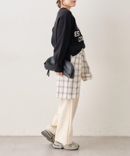 拼色LOGO衛衣風針織套頭衫