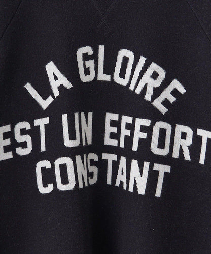 拼色LOGO衛衣風針織套頭衫