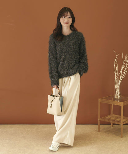 V領亮絲流蘇毛衣