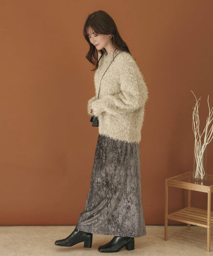 V領亮絲流蘇毛衣