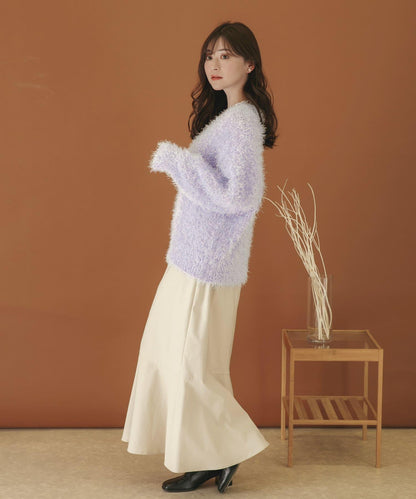 V領亮絲流蘇毛衣