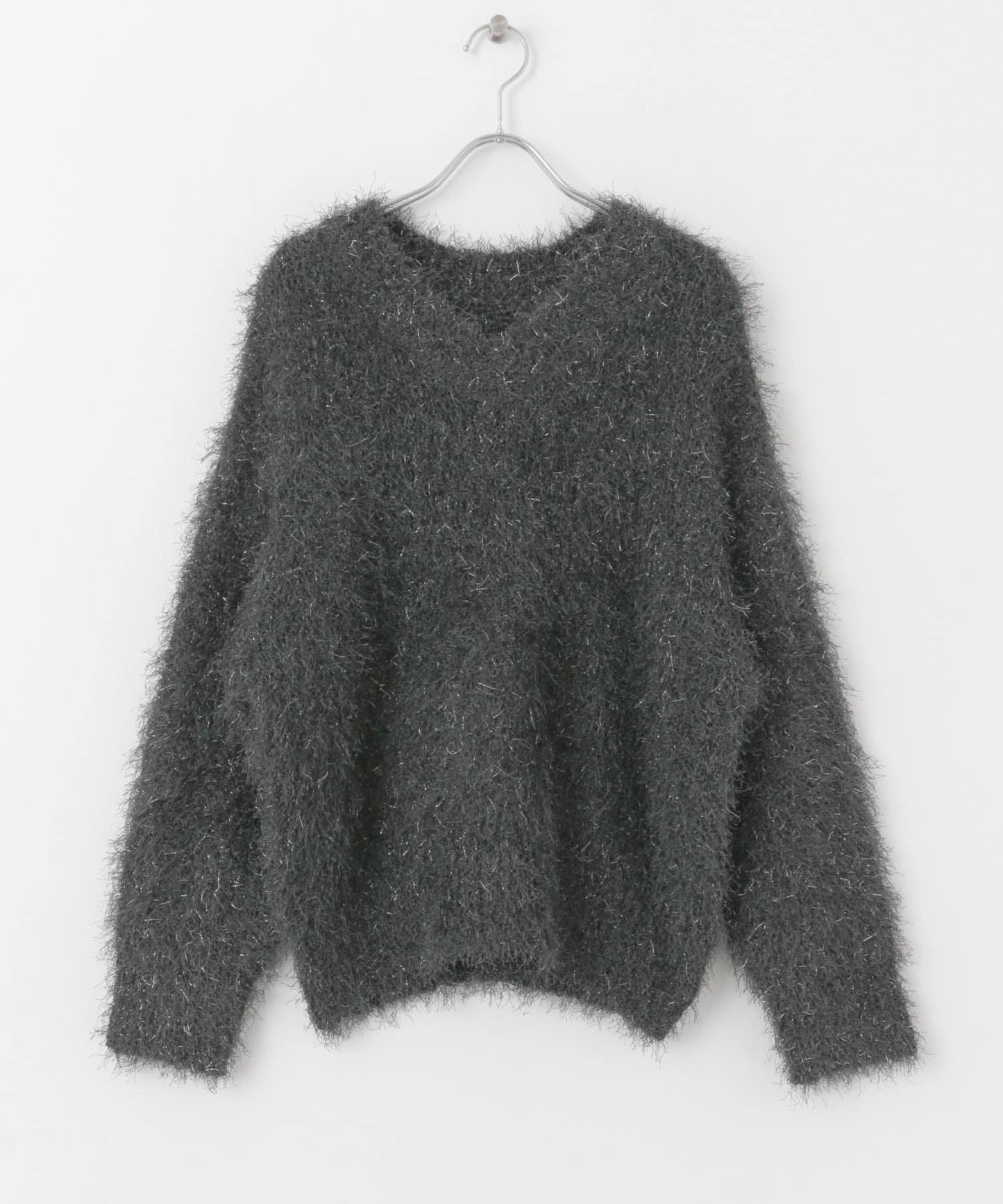 V領亮絲流蘇毛衣