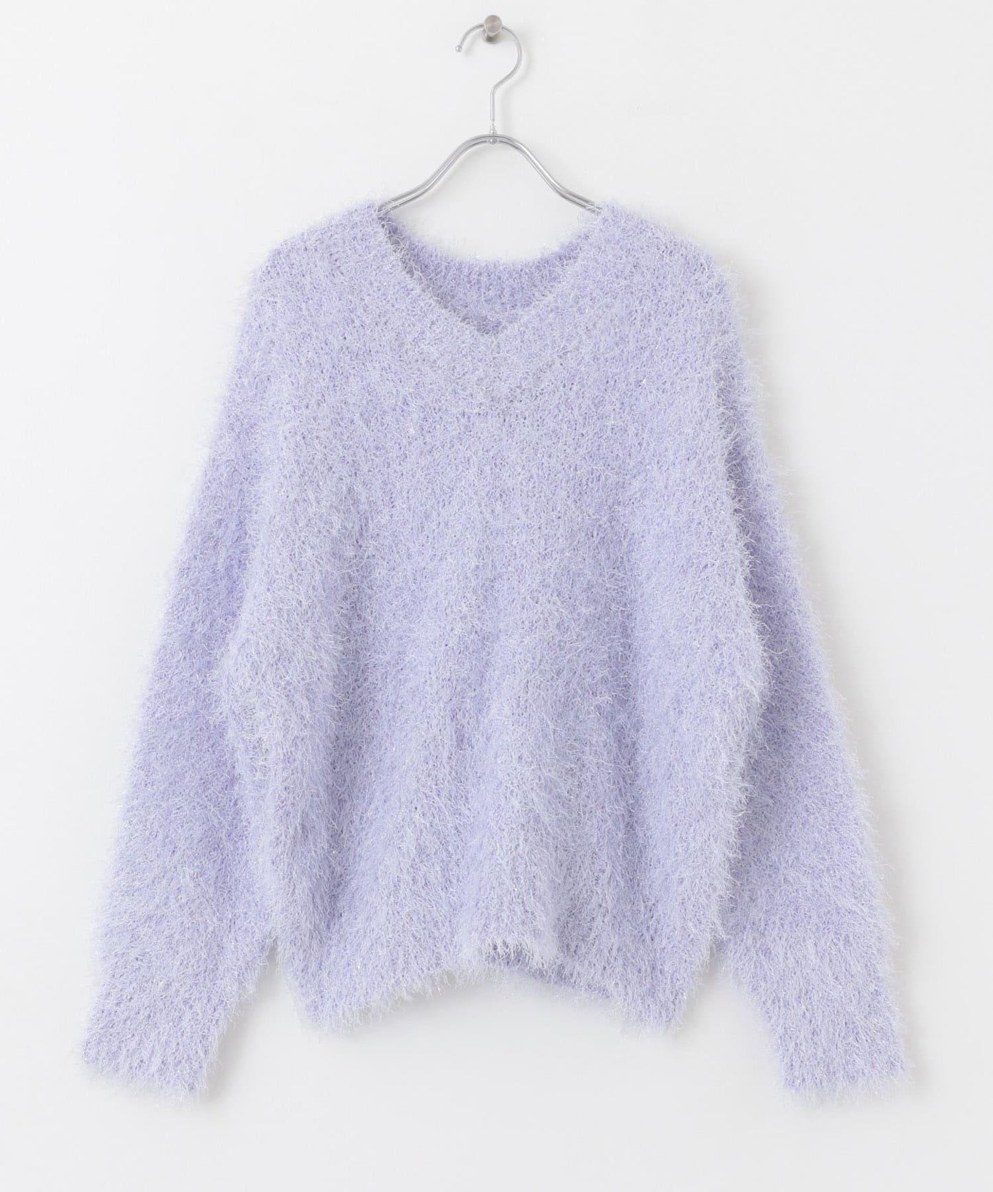 V領亮絲流蘇毛衣