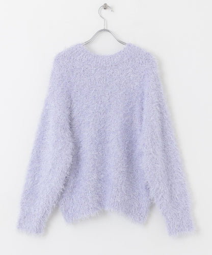 V領亮絲流蘇毛衣