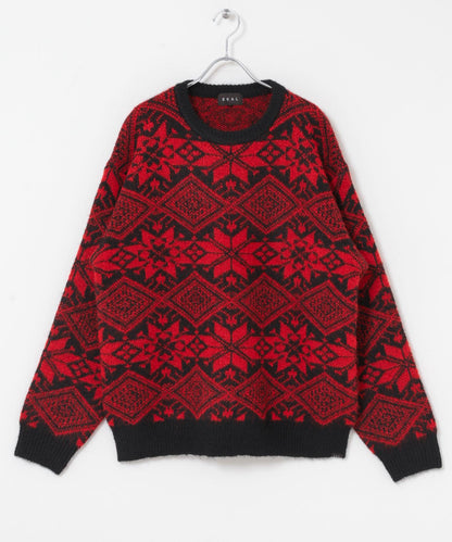 北歐風針織套頭衫