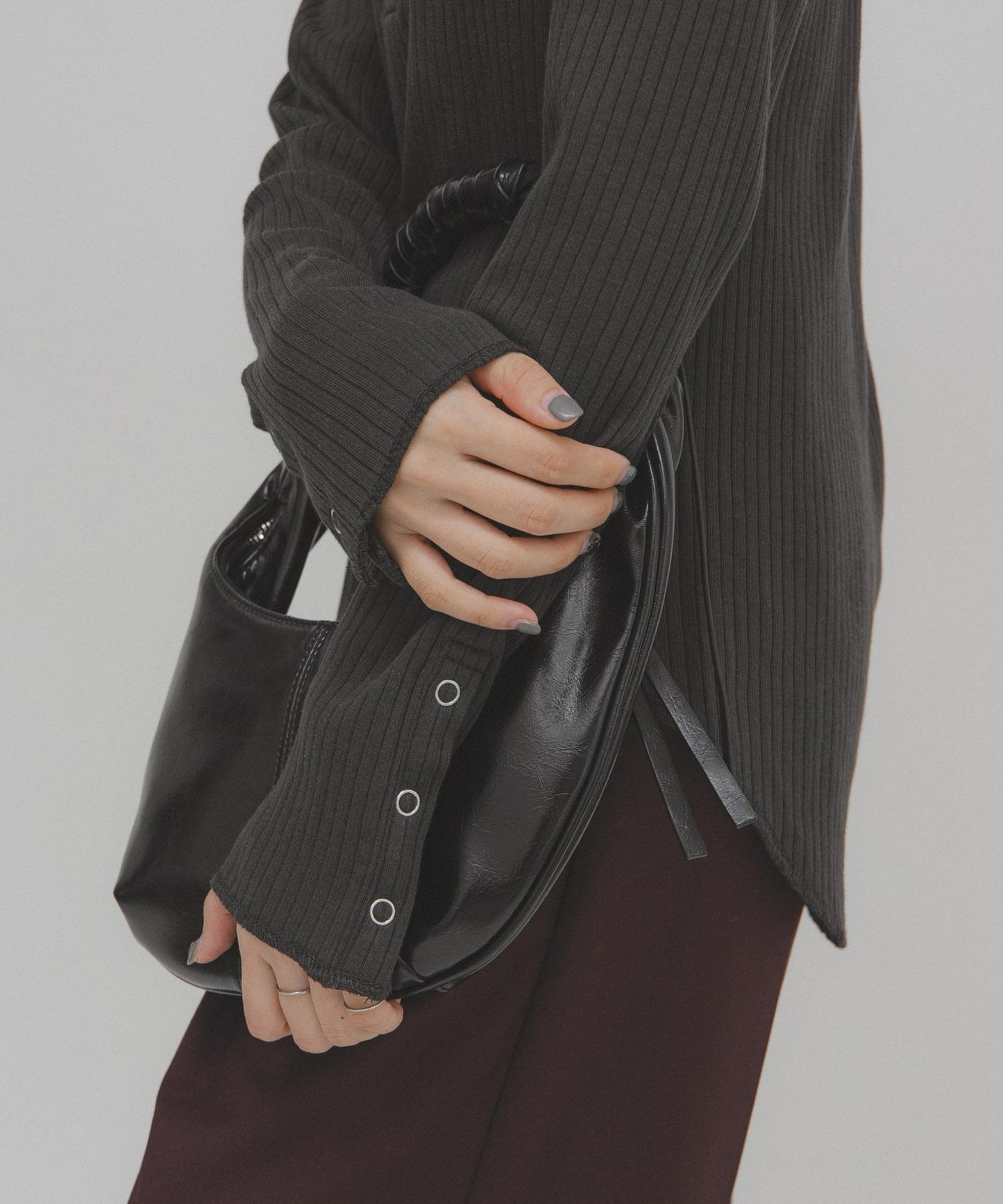 水手領羅紋針織上衣