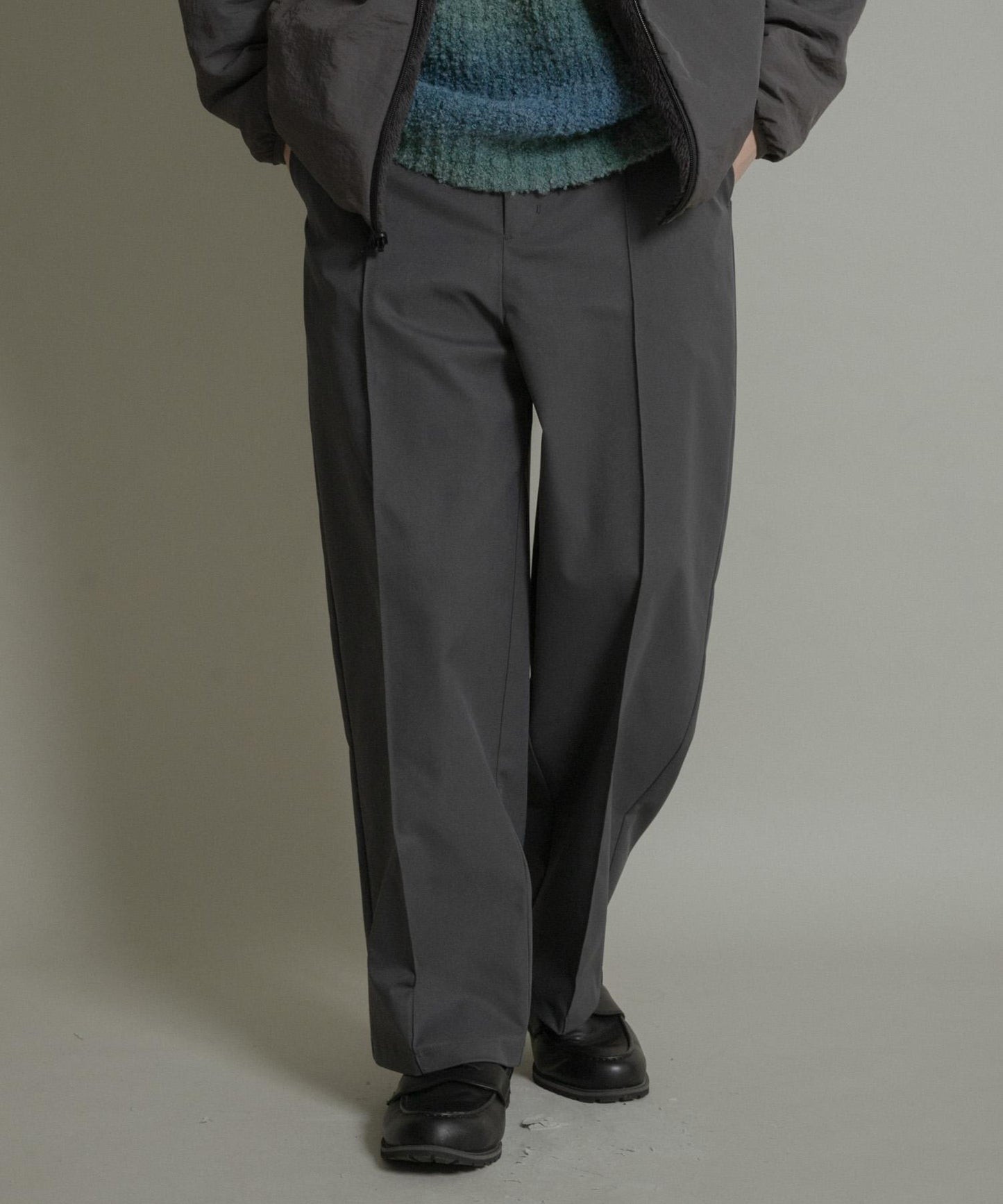 壓褶寬鬆西裝褲