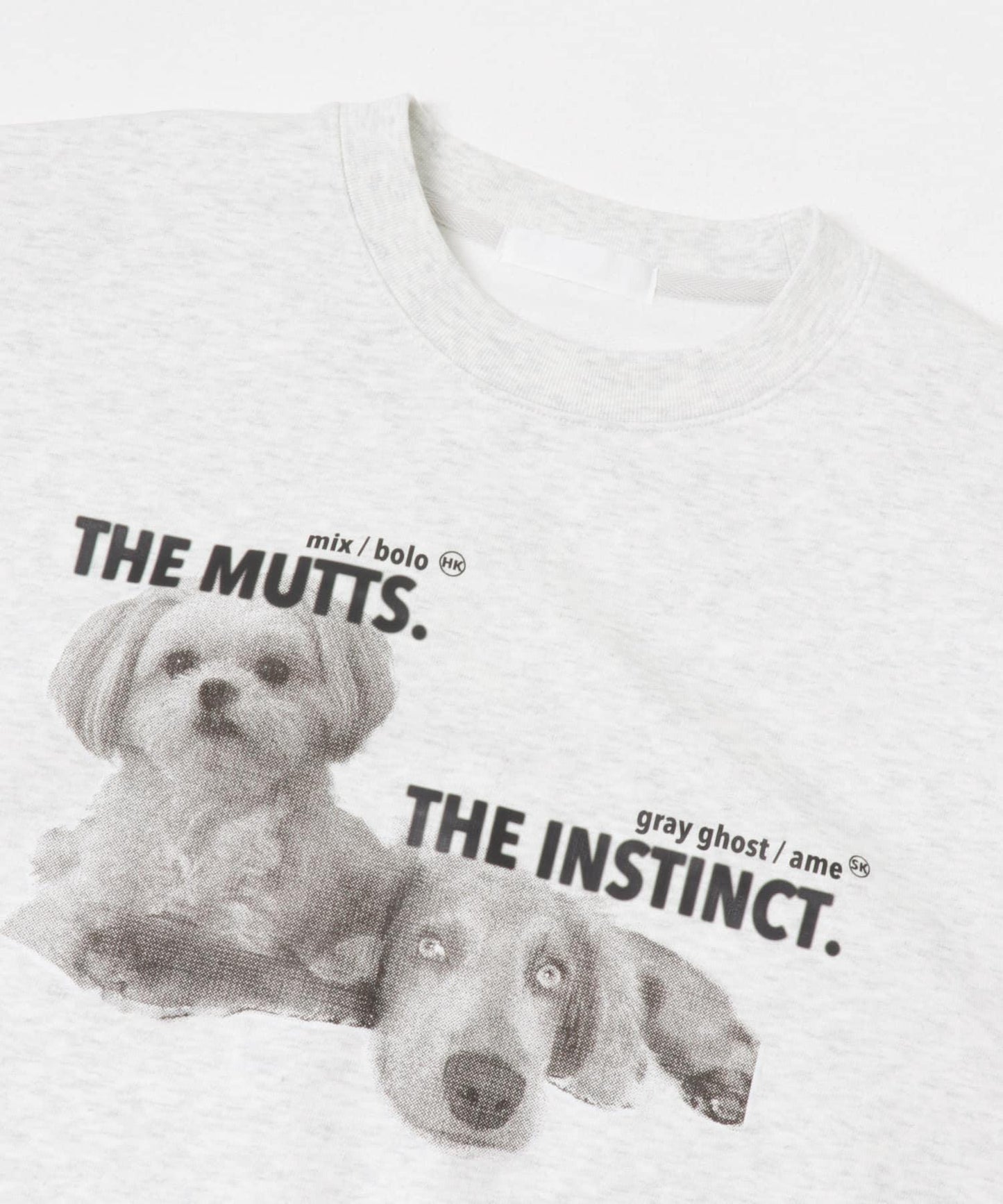 狗狗圖案圓領衛衣