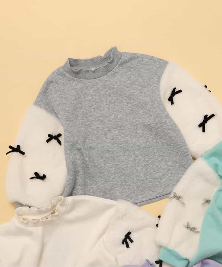 內襯搖粒絨蝴蝶結衛衣