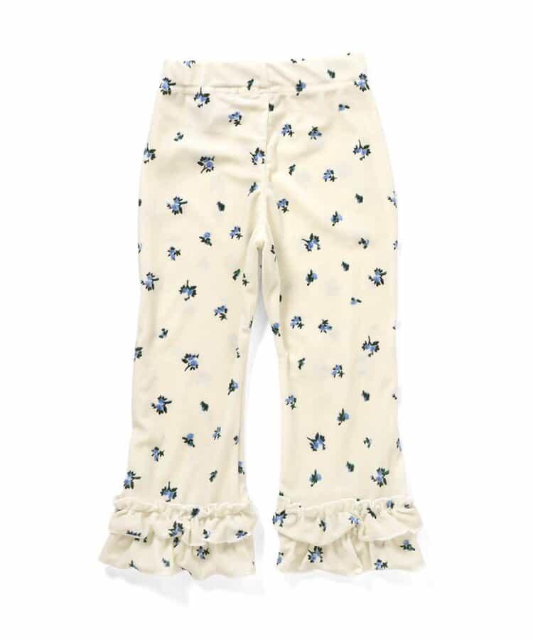 天鵝絨荷葉邊打底褲 10分長度