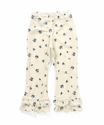 天鵝絨荷葉邊打底褲 10分長度