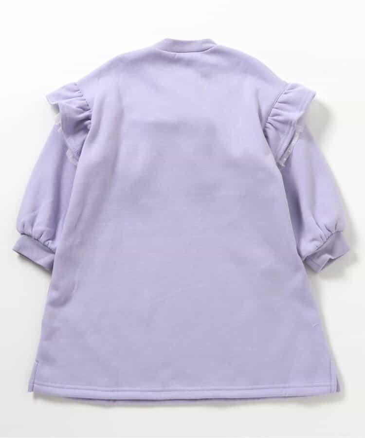 內襯絨毛荷葉邊連衣裙