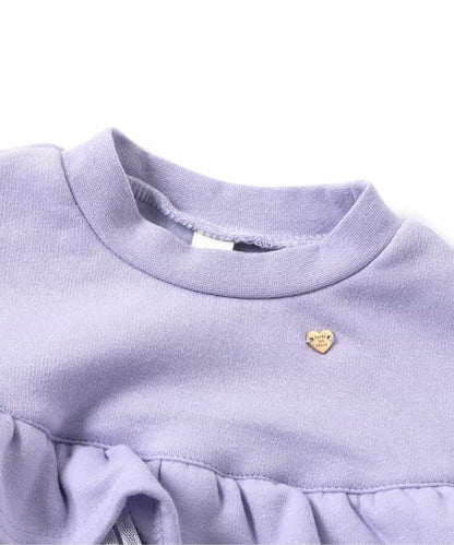 內襯絨毛荷葉邊連衣裙