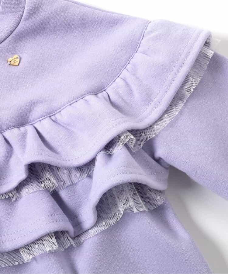 內襯絨毛荷葉邊連衣裙