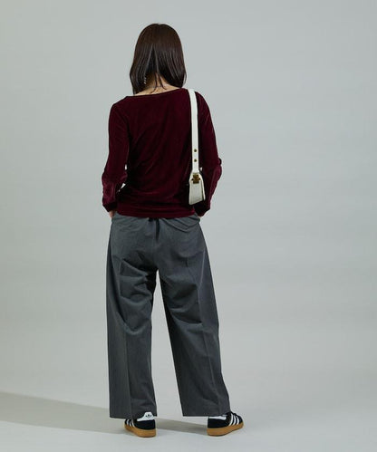 天鵝絨亨利領上衣