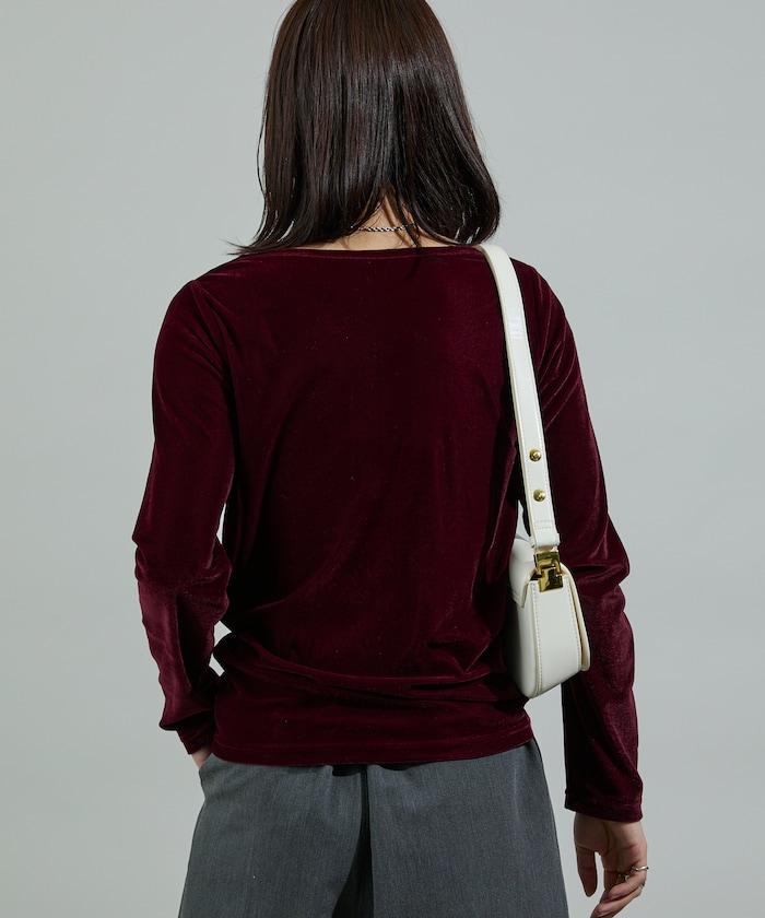 天鵝絨亨利領上衣