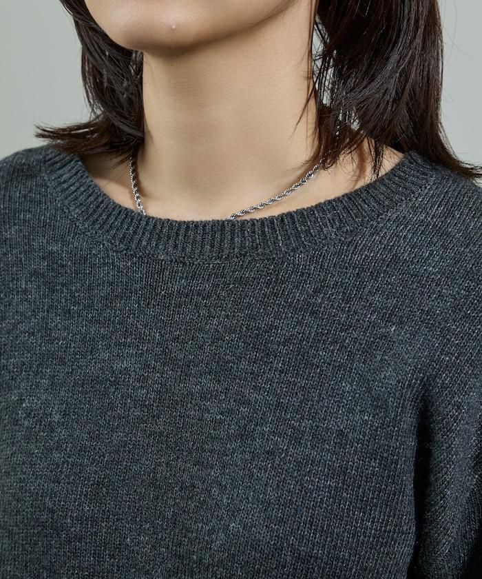 拼色迷你菱格針織套頭衫