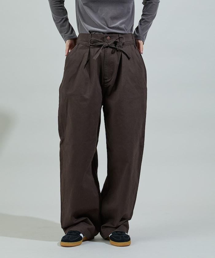 保暖繫帶休閒褲