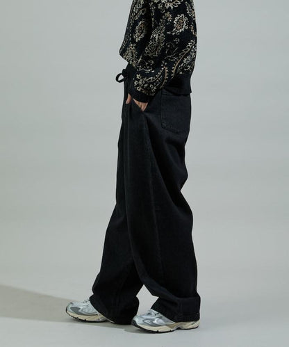 保暖繫帶休閒褲