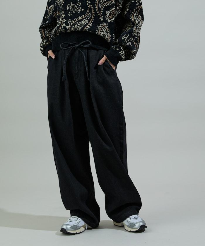 保暖繫帶休閒褲