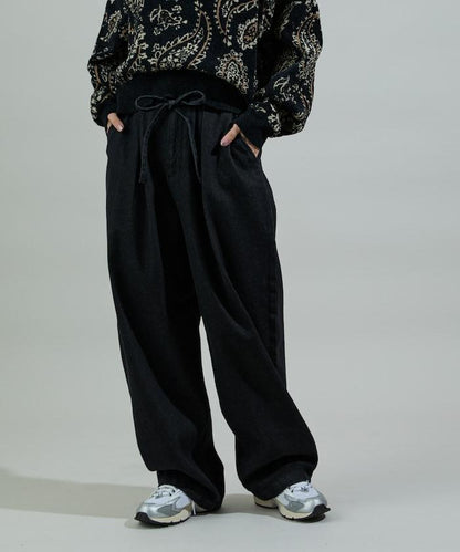 保暖繫帶休閒褲