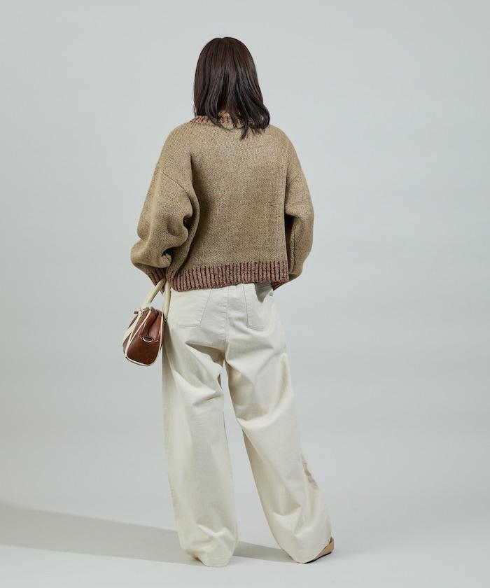 拼色標誌針織衫