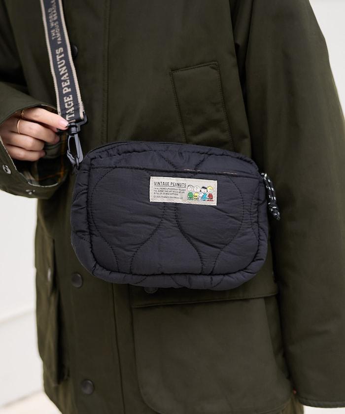 [《PEANUTS》] 絎縫小號單肩包