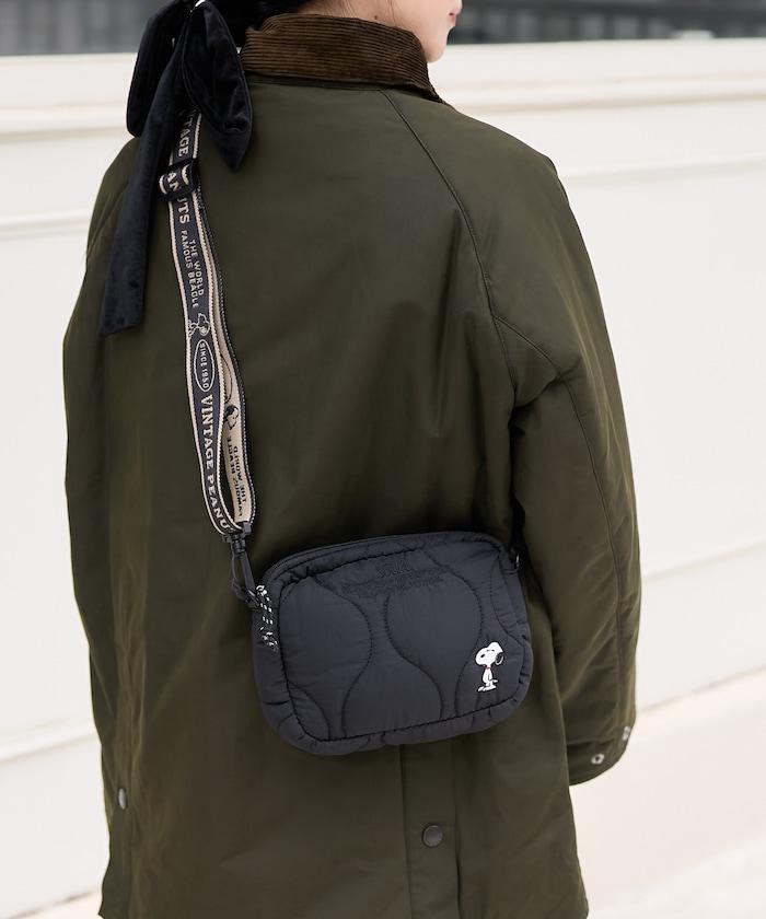 [《PEANUTS》] 絎縫小號單肩包