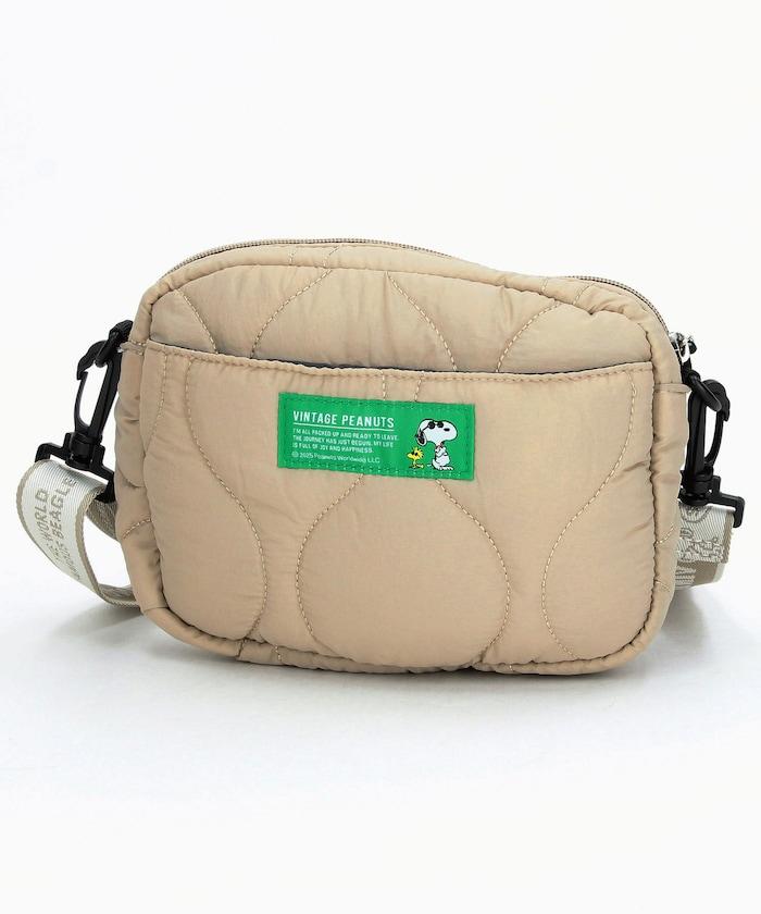 [《PEANUTS》] 絎縫小號單肩包