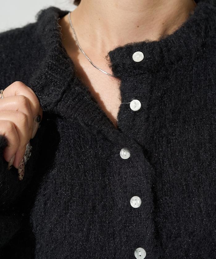 羊毛觸感磨毛亨利領針織衫